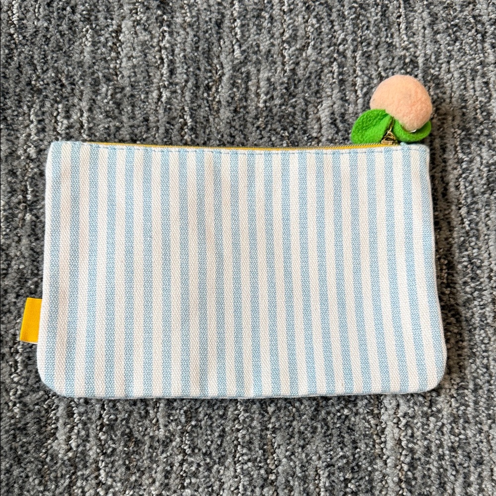 Cute Striped Blue and White makeup Pouch